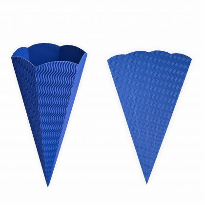 Geschwister Schultüten 5 Stück blau aus 3D Wellpappe 41cm - Zuckertüte als Rohling zum basteln, bemalen und bekleben