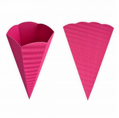 Schultüten pink aus 3D Wellpappe 68cm 5 Stück - Zuckertüte als Rohling zum basteln, bemalen und bekleben