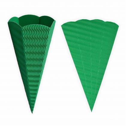Schultüten grün aus 3D Wellpappe 68cm 5 Stück - Zuckertüte als Rohling zum basteln, bemalen und bekleben