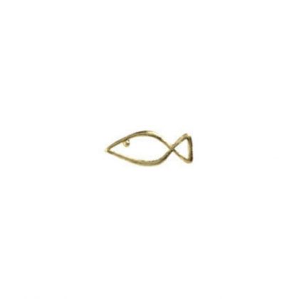 Wachsornament Fisch Gold 10 x 38 mm