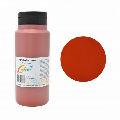 Acrylfarbe braun hochwertige Malfarbe in einer 500 ml Flasche