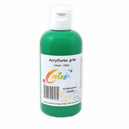 Acrylfarbe grün hochwertige Malfarbe in einer 150 ml Flasche