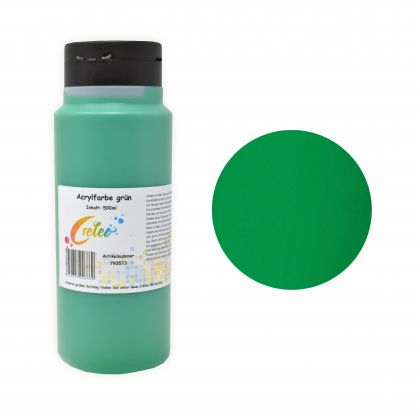 Acrylfarbe grn hochwertige Malfarbe in einer 500 ml Flasche