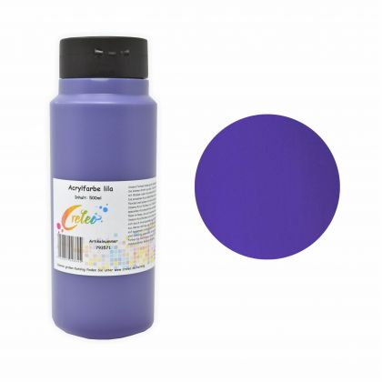 Acrylfarbe lila hochwertige Malfarbe in einer 500 ml Flasche