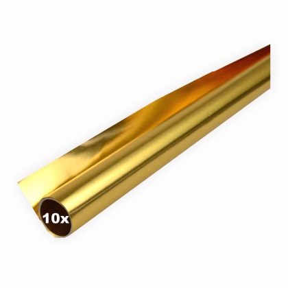 Alufolie 10er Pack gold/gold doppelseitig kaschiert 50x70 cm