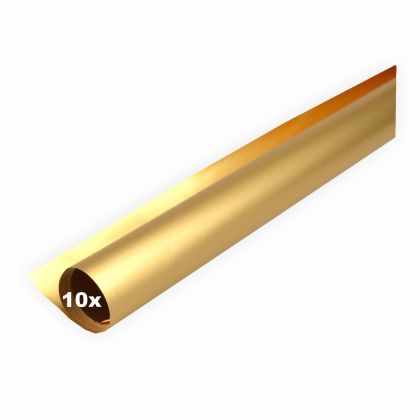 Alufolie 10er Pack gold matt/gold matt doppelseitig kaschiert 50x70 cm