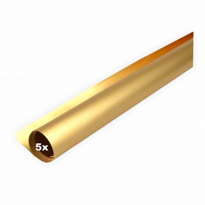 Alufolie 5er Pack gold matt/gold matt doppelseitig kaschiert 50x70 cm