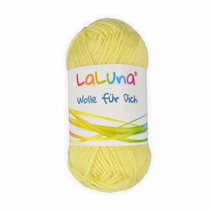 Babywolle uni hell gelb 25g - 100 Meter 70% Merino 30% Milchfaser Handstrickgarn, weiche Wolle zum Stricken und Hkeln