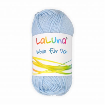 Babywolle uni hellblau 25g - 100 Meter 70% Merino 30% Milchfaser Handstrickgarn, weiche Wolle zum Stricken und Hkeln