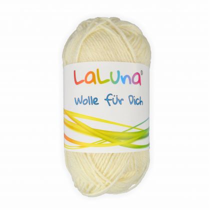 Babywolle uni weiss, creme 25g - 100 Meter 70% Merino 30% Milchfaser Handstrickgarn, weiche Wolle zum Stricken und Hkeln