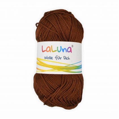 Basic Wolle braun 100% Baumwolle 50g - 125m, Strick und Hkelgarn der Marke LaLuna