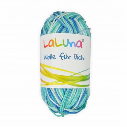 Basic Wolle bunt mix blau,grn 100% Baumwolle 50g - 125m, Strick und Hkelgarn der Marke LaLuna