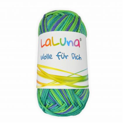 Basic Wolle bunt mix grn 100% Baumwolle 50g - 125m, Strick und Hkelgarn der Marke LaLuna