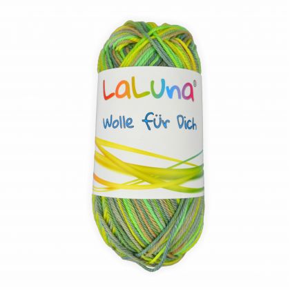 Basic Wolle bunt mix maigrn 100% Baumwolle 50g - 125m, Strick und Hkelgarn der Marke LaLuna