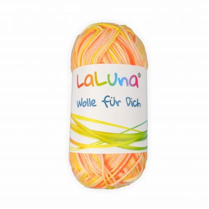 Basic Wolle bunt mix orange 100% Baumwolle 50g - 125m, Strick und Hkelgarn der Marke LaLuna