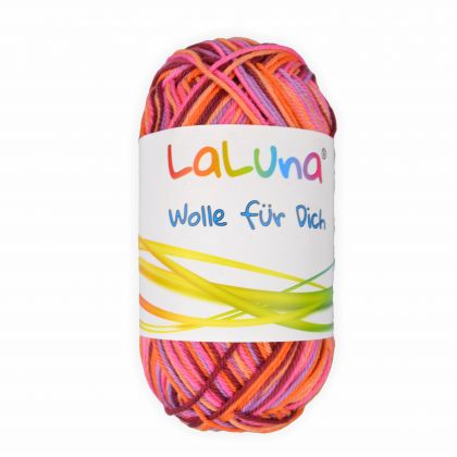 Basic Wolle bunt mix rot 100% Baumwolle 50g - 125m, Strick und Hkelgarn der Marke LaLuna
