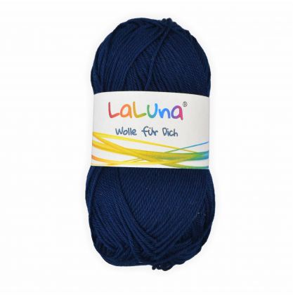 Basic Wolle dunkelblau 100% Baumwolle 50g - 125m, Strick und Hkelgarn der Marke LaLuna