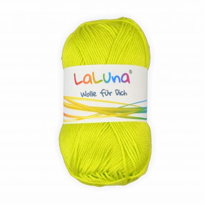 Basic Wolle neon gelb 100% Baumwolle 50g - 125m, Strick und Hkelgarn der Marke LaLuna