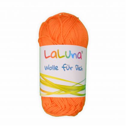 Basic Wolle orange 100% Baumwolle 50g - 125m, Strick und Häkelgarn der Marke LaLuna®