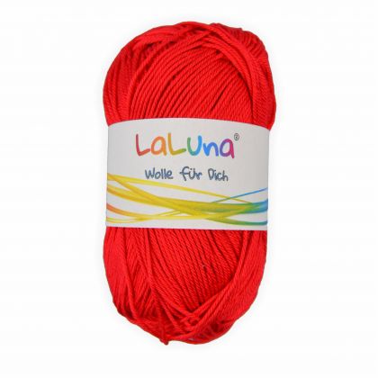 Basic Wolle rot 100% Baumwolle 50g - 125m, Strick und Hkelgarn der Marke LaLuna