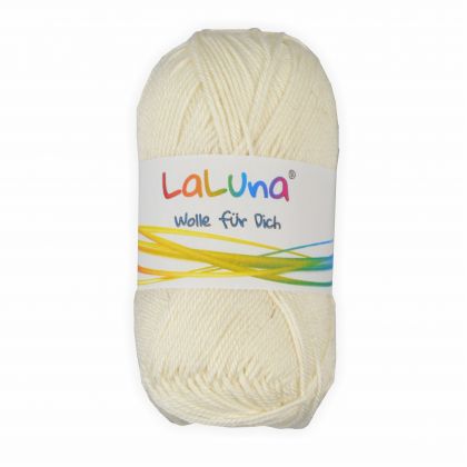 Basic Wolle wollweiss 100% Baumwolle 50g - 125m, Strick und Hkelgarn der Marke LaLuna