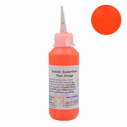 BioColor Acrylfarbe - Zauberfarbe Flasche 100 ml Fluor Orange