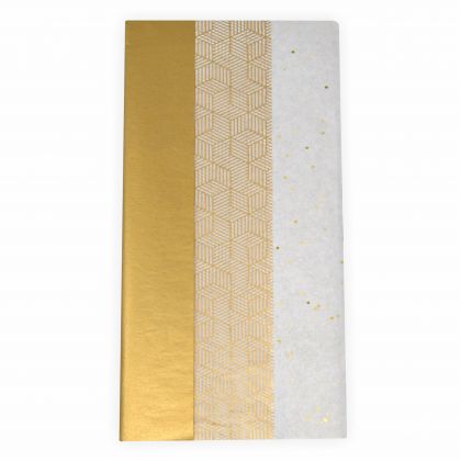 Seidenpapier - Blumenseiden Mix GOLD WASSERFEST, 6 Bogen, 50x75cm, in 3 Designs sortiert