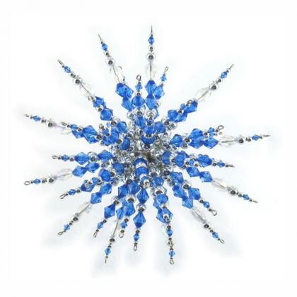 Perlensterne in 3D Crystal Blue blau Bastelset