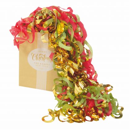 Curly Paper GOLD, WASSERFEST bunt farbharmonische Papierlocken aus Blumenseide