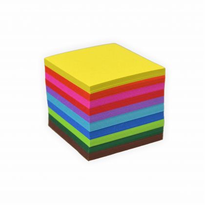 Faltbltter 70g/m, 10x10cm 500 Blatt, farbig sortiert hochwertiges Faltpapier fr Origami und kreative Bastelprojekte