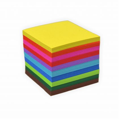 Faltbltter 70g/m, 12x12cm 500 Blatt, farbig sortiert hochwertiges Faltpapier fr Origami und kreative Bastelprojekte