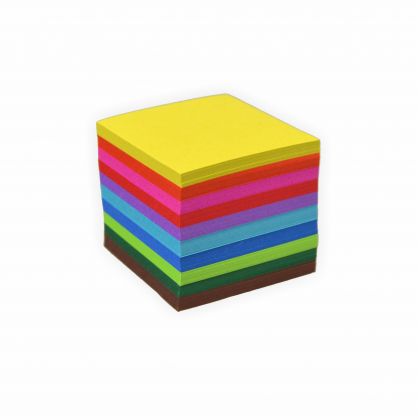 Faltbltter 7,5x7,5cm 500 Blatt, 10 farbig sortiert  70g/m  hochwertiges Faltpapier fr Origami und kreative Bastelprojekte