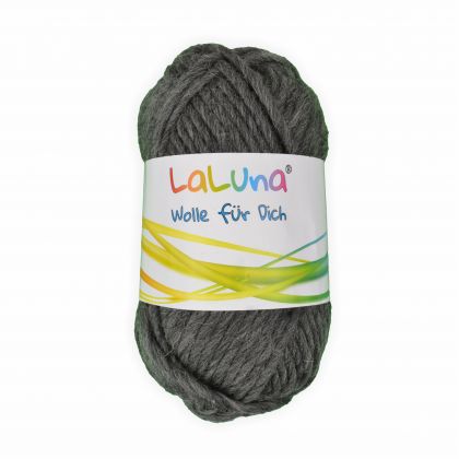Filz Wolle anthrazit 100 % Schurwolle 50g - 50 Meter, Wolle zum Stricken und Filzen Marke: LaLuna