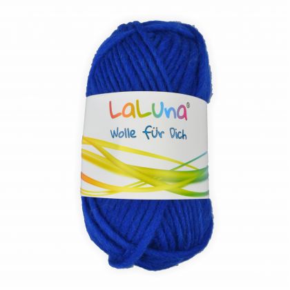 Filz Wolle blau 100 % Schurwolle 50g - 50 Meter, Wolle zum Stricken und Filzen Marke: LaLuna