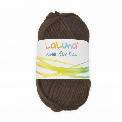 Filz Wolle braun 100 % Schurwolle 50g - 50 Meter, Wolle zum Stricken und Filzen Marke: LaLuna