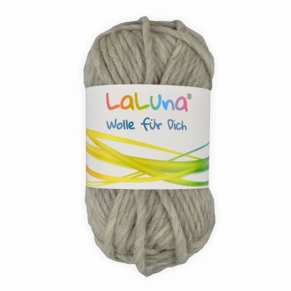 Filz Wolle grau 100 % Schurwolle 50g - 50 Meter, Wolle zum Stricken und Filzen Marke: LaLuna®