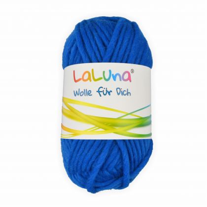 Filz Wolle mittelblau 100 % Schurwolle 50g - 50 Meter, Wolle zum Stricken und Filzen Marke: LaLuna