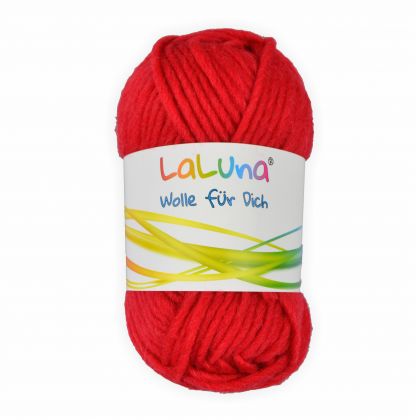 Filz Wolle rot 100 % Schurwolle 50g - 50 Meter, Wolle zum Stricken und Filzen Marke: LaLuna