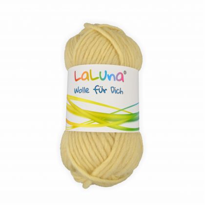 Filz Wolle creme 100 % Schurwolle 50g - 50 Meter, Wolle zum Stricken und Filzen Marke: LaLuna