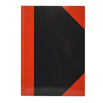 Kladde - Notizbuch DIN A4, schwarz/ rot, kariert 80 g/m