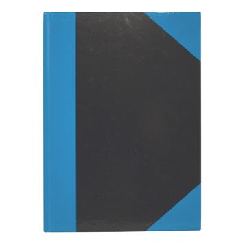 Kladde - Notizbuch DIN A4, schwarz/ blau, liniert 80 g/m