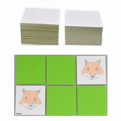 Creleo - Blanko Legekarten 6x6cm, 60 Karten wei Memory Karten