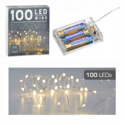 Lichterkette Mikro 100 LED`s 10 Meter lang warmwei