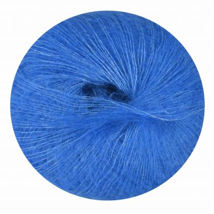 Mohair Wolle mit Seide blau 70/30 25g - 210 Meter, zum Stricken und Hkeln Marke: LaLuna