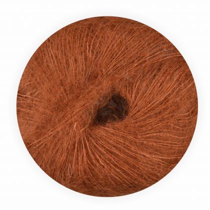 Mohair Wolle mit Seide braun 70/30 25g - 210 Meter, zum Stricken und Hkeln Marke: LaLuna