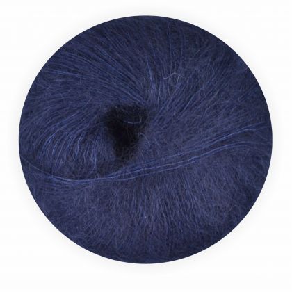 Mohair Wolle mit Seide dunkelblau 70/30 25g - 210 Meter, zum Stricken und Hkeln Marke: LaLuna