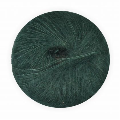 Mohair Wolle mit Seide dunkelgrn 70/30 25g - 210 Meter, zum Stricken und Hkeln Marke: LaLuna