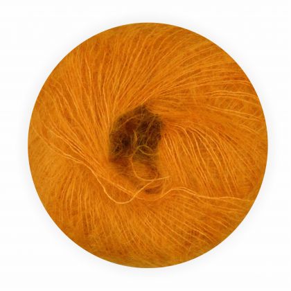 Mohair Wolle mit Seide orange 70/30 25g - 210 Meter, zum Stricken und Hkeln Marke: LaLuna