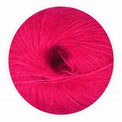 Mohair Wolle mit Seide pink 70/30 25g - 210 Meter, zum Stricken und Hkeln Marke: LaLuna