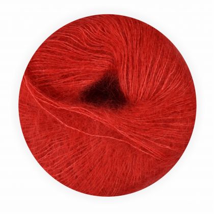 Mohair Wolle mit Seide rot 70/30 25g - 210 Meter, zum Stricken und Hkeln Marke: LaLuna